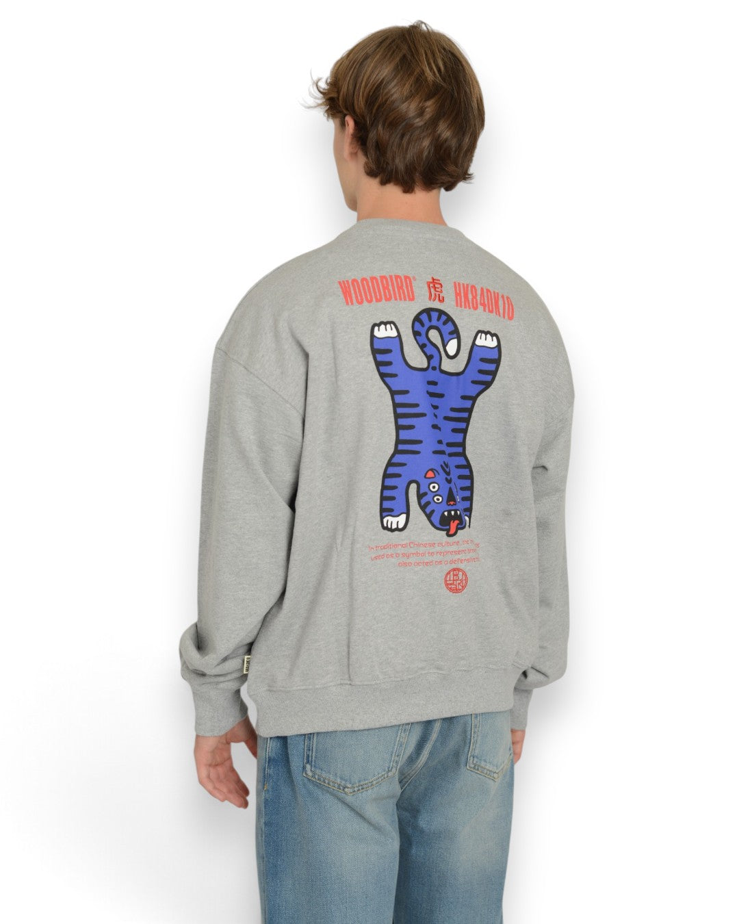 WBDuke Tiger Crew Sweater Grey Melange