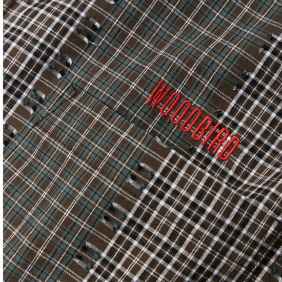 WBBuzo Woma Check Shirt Brown Green