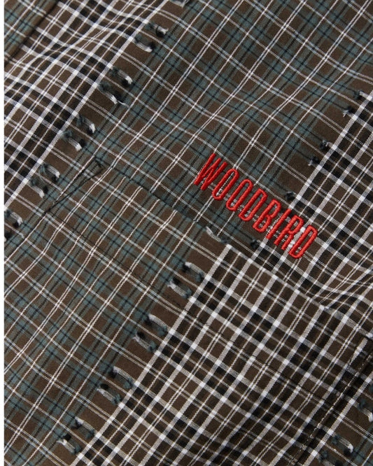WBBuzo Woma Check Shirt Brown Green