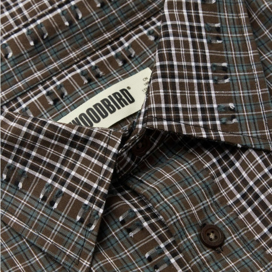 WBBuzo Woma Check Shirt Brown Green