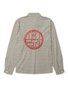 WBBuzo Embroidered Check Shirt Off White