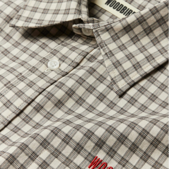 WBBuzo Embroidered Check Shirt Off White