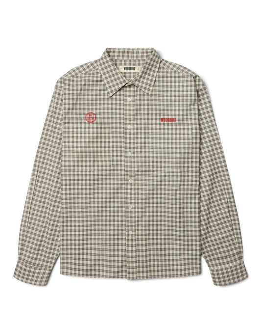 WBBuzo Embroidered Check Shirt Off White