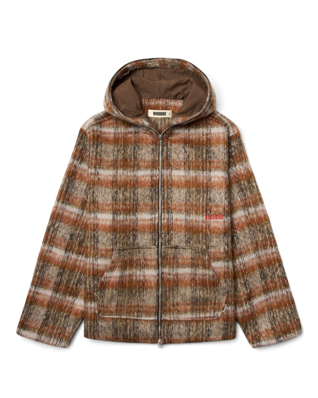 WBSheng Zip Hoodie Jacket Burnt Red Sand