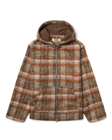 WBSheng Zip Hoodie Jacket Burnt Red Sand