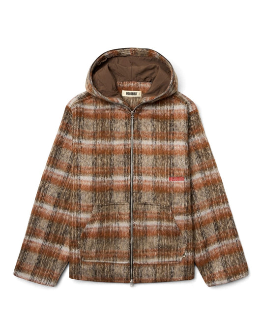 WBSheng Zip Hoodie Jacket Burnt Red Sand