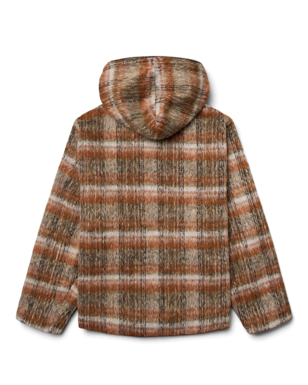 WBSheng Zip Hoodie Jacket Burnt Red Sand