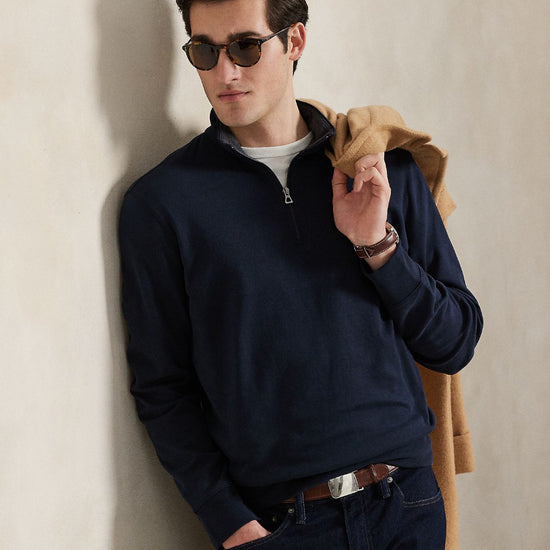 Double Knit Jersey Shirt Aviator Navy