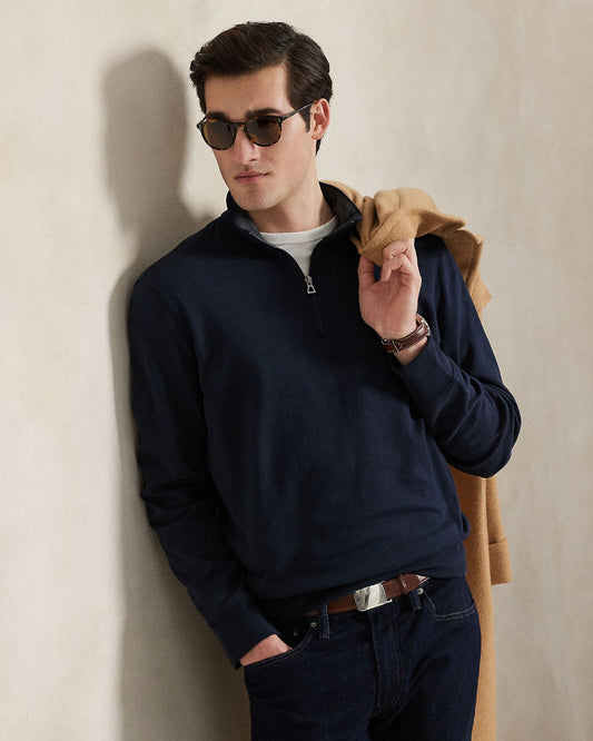 Double Knit Jersey Shirt Aviator Navy