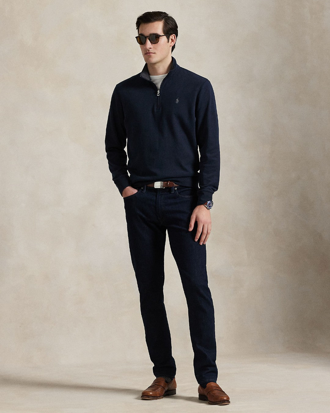 Double Knit Jersey Shirt Aviator Navy