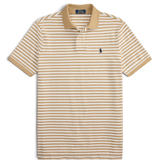 Mesh SS Polo Vintage Khaki White