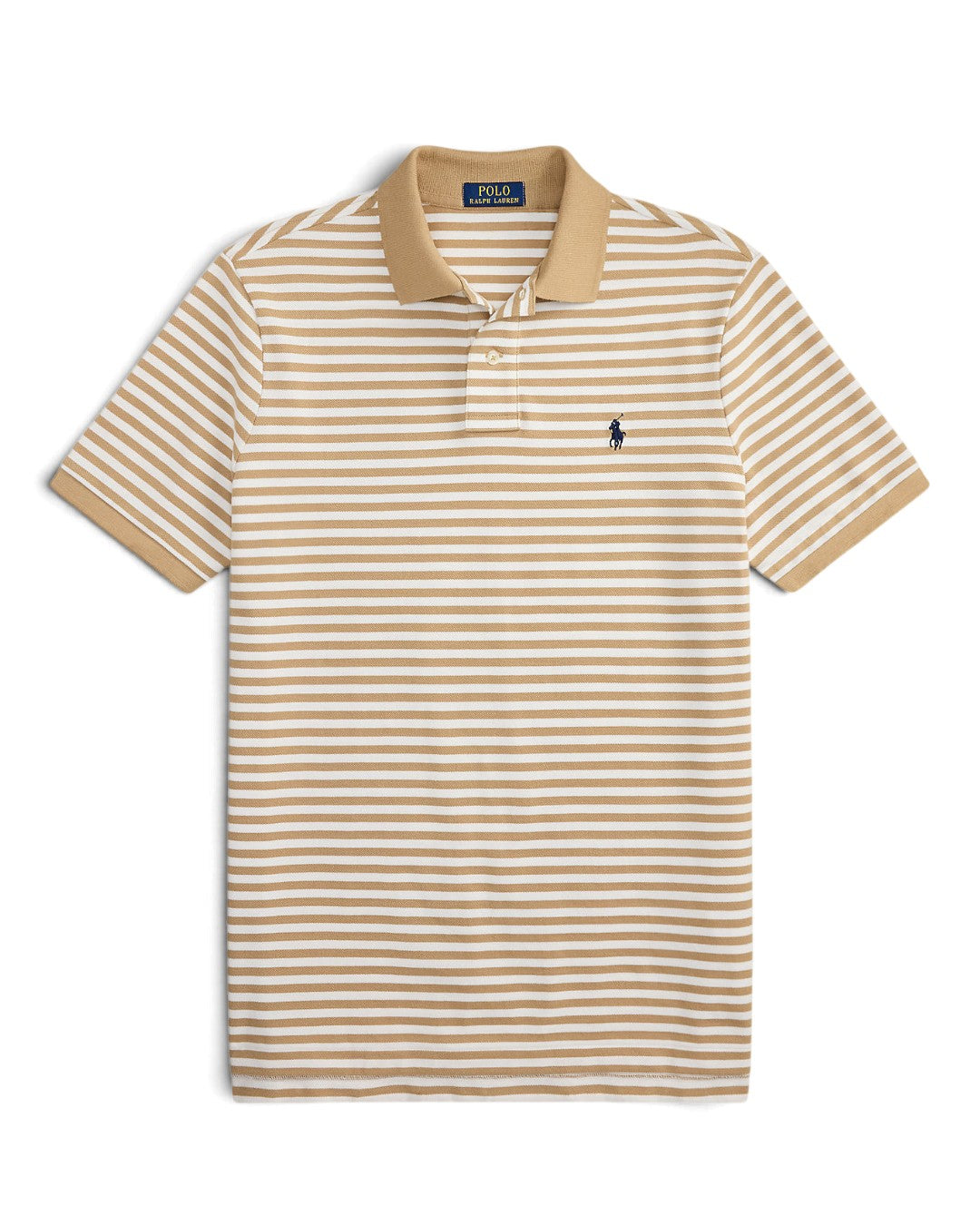 Mesh SS Polo Vintage Khaki White