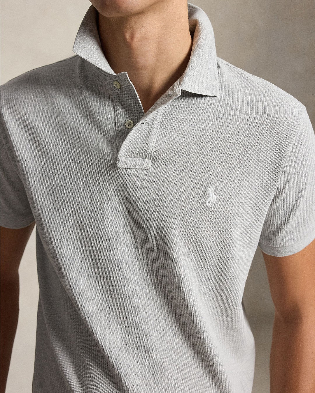 Mesh SS Polo Spring Heather