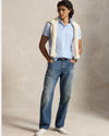 Mesh SS Polo Pebble Blue