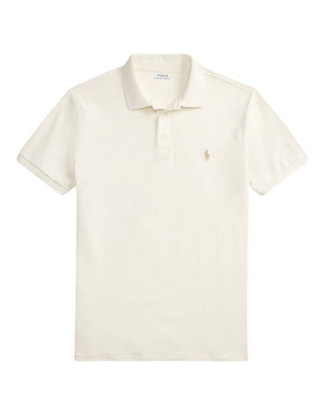 Stretch Mesh  SS Polo Pale Cream