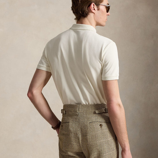 Stretch Mesh  SS Polo Pale Cream