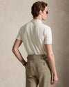 Stretch Mesh  SS Polo Pale Cream