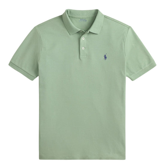 Stretch Mesh  SS Polo Light Green