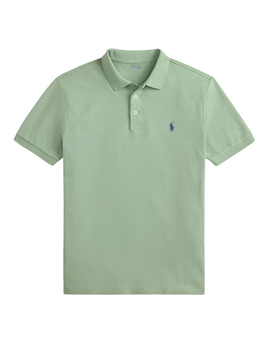 Stretch Mesh  SS Polo Light Green