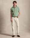 Stretch Mesh  SS Polo Light Green