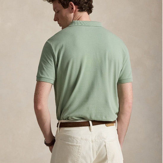 Stretch Mesh  SS Polo Light Green