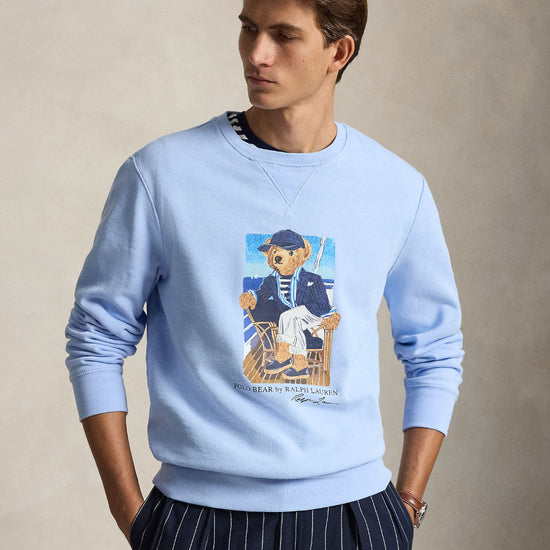 Seasonal Fleece Newport Bear Sweater Office Blue