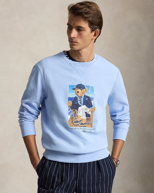 Seasonal Fleece Newport Bear Sweater Office Blue