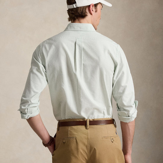 Classic Oxford Sport Shirt Faded Mint White