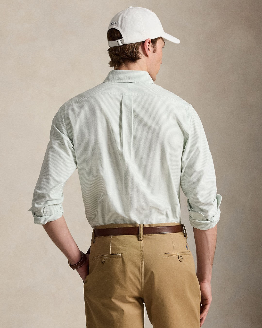 Classic Oxford Sport Shirt Faded Mint White