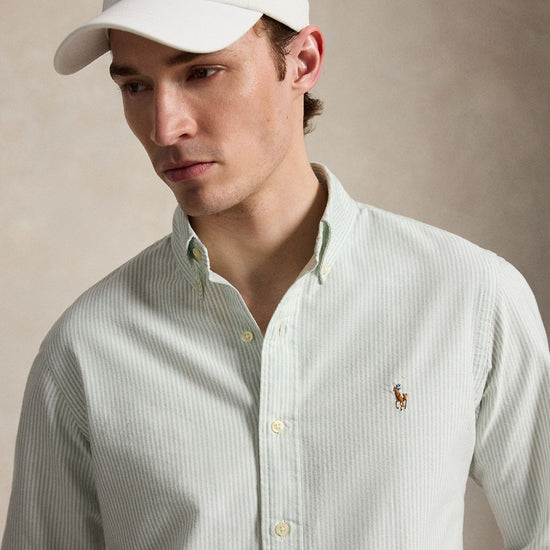 Classic Oxford Sport Shirt Faded Mint White