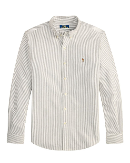 Classic Oxford Sport Shirt Nutmeg Brown White