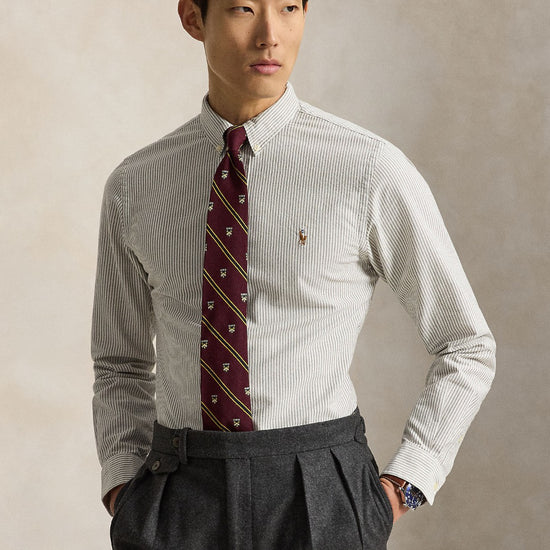 Classic Oxford Sport Shirt Nutmeg Brown White