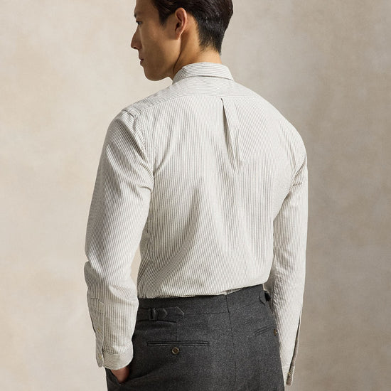 Classic Oxford Sport Shirt Nutmeg Brown White