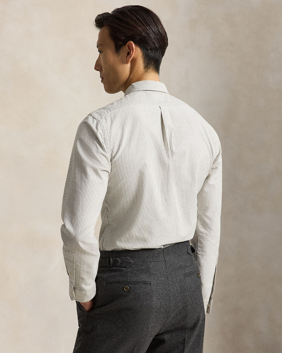 Classic Oxford Sport Shirt Nutmeg Brown White