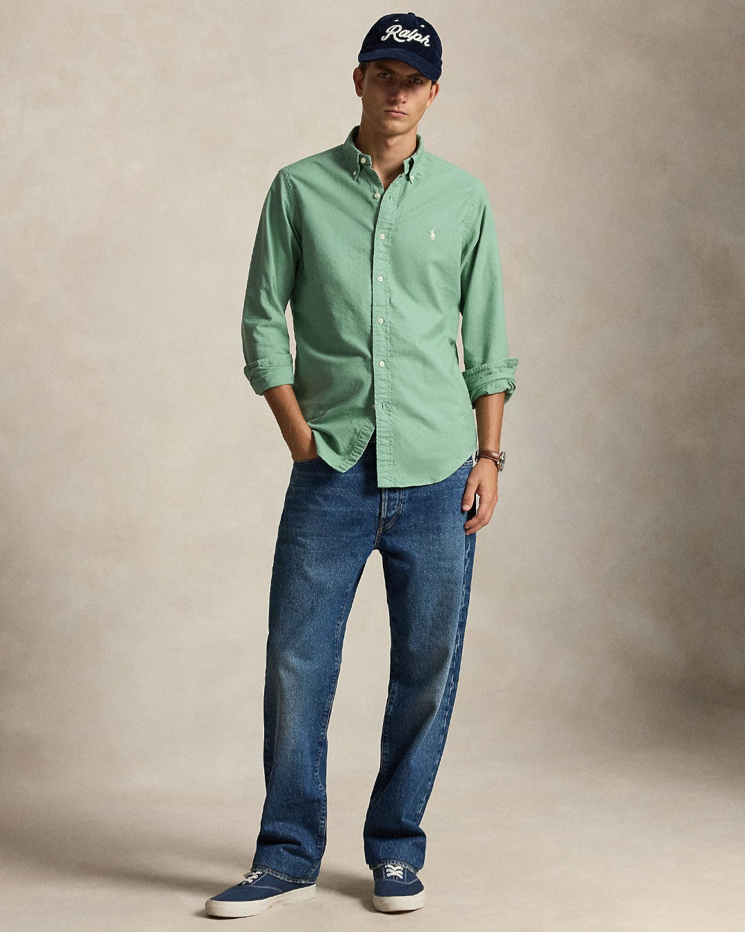 Classic Oxford Sport Shirt Faded Mint