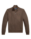 Cotton Half Zip Sweater Nutmeg Brown Heather