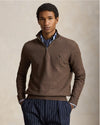Cotton Half Zip Sweater Nutmeg Brown Heather
