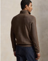 Cotton Half Zip Sweater Nutmeg Brown Heather