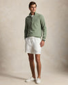 Cotton Half Zip Sweater Fern Green Heather