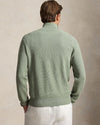 Cotton Half Zip Sweater Fern Green Heather