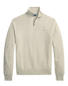 Cotton Half Zip Sweater Light Walnut Brown Heather