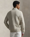 Cotton Half Zip Sweater Light Walnut Brown Heather