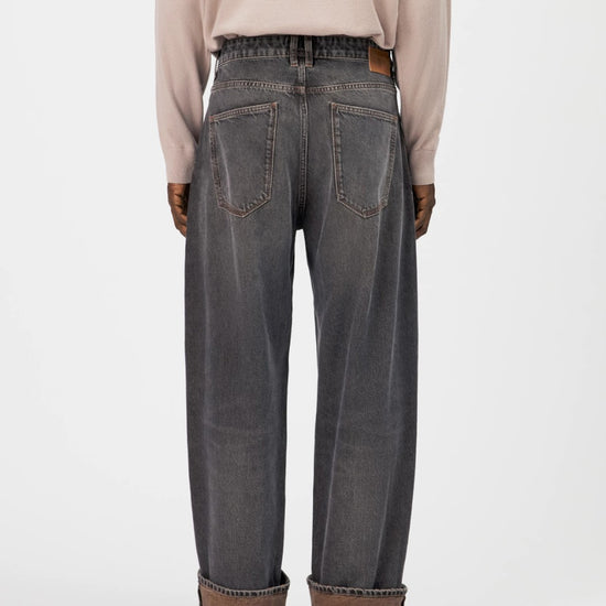 Rawdy A Relaxed Fit Tapered Denim Brown