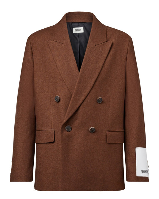 Lowan Double Breasted Vest Brown