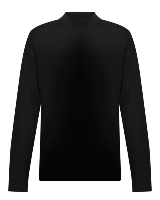 Arwon Merino Wool Turtle Neck Pullover Black