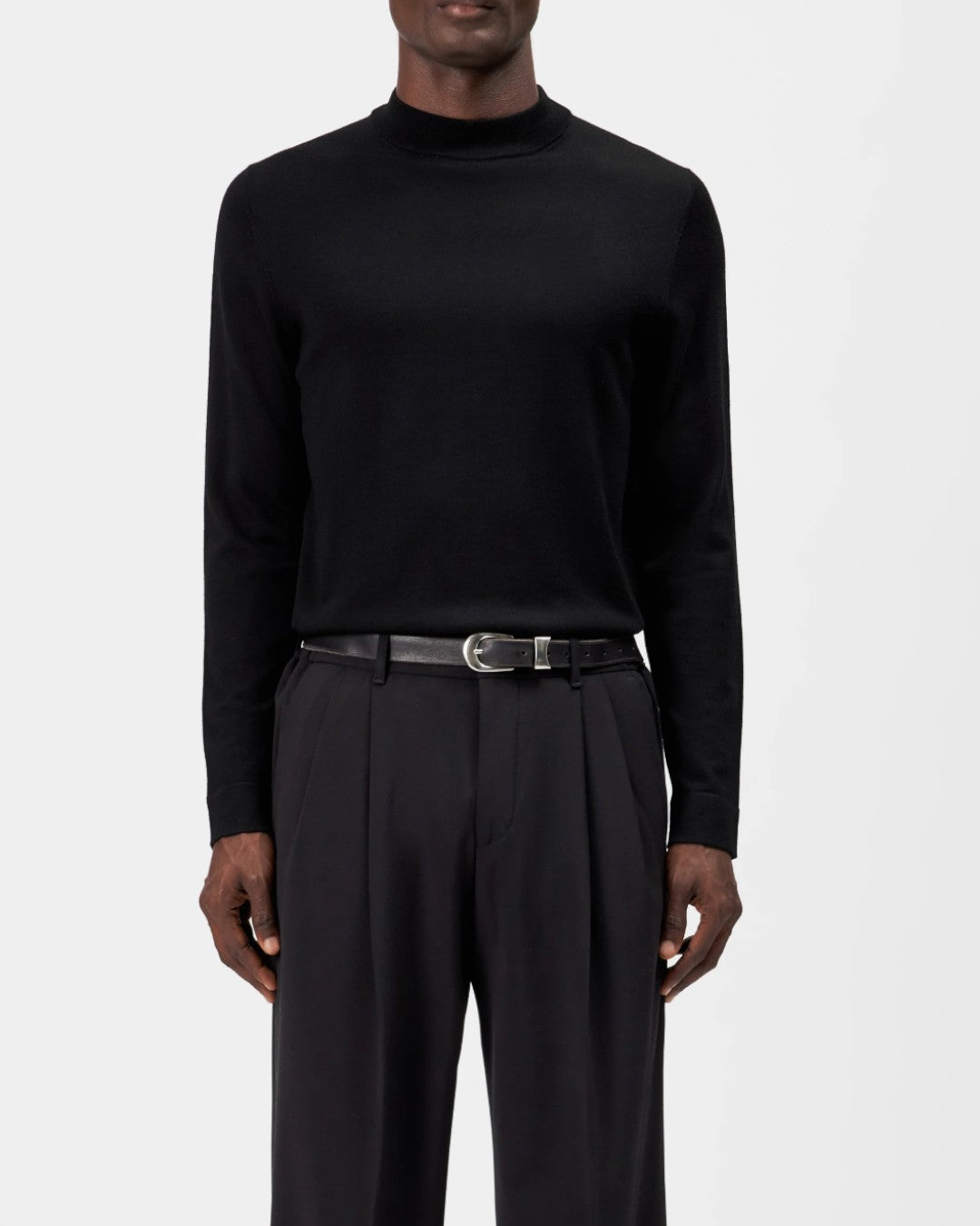 Arwon Merino Wool Turtle Neck Pullover Black