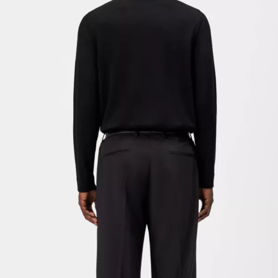 Arwon Merino Wool Turtle Neck Pullover Black