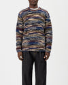 Leando Wool Blend Round Neck Pullover Blue