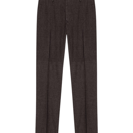 Theo Melange Twill Slim Fit Trousers Truffle