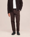 Theo Melange Twill Slim Fit Trousers Truffle
